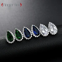 fashion luxury crystal diamond stud earrings exquisite jewelry for engagement banquet
