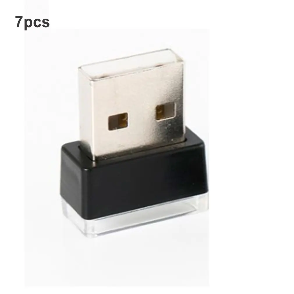 

7 Colors 3/7PcsMini USB Light LED Modeling Light Car Ambient Light Neon Interior Light Car Interior Decorative Light Car Goods