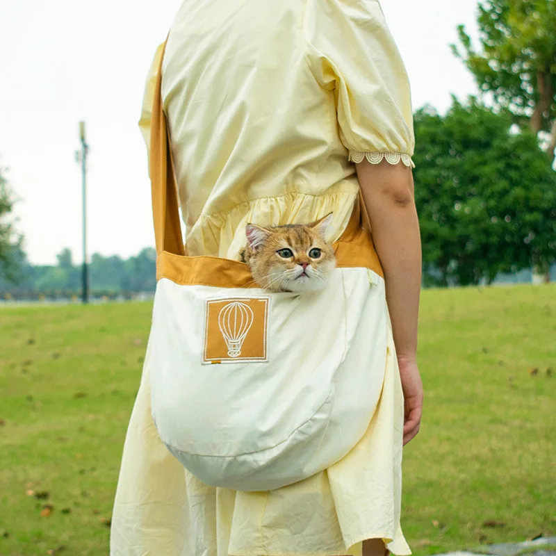 Canvas Cheap One Shoulder Pet Bag For Small Dogs Cat Kitten Puppy Animal Coffee Blue Travel Carrier Transport Handbag Yorkshire
