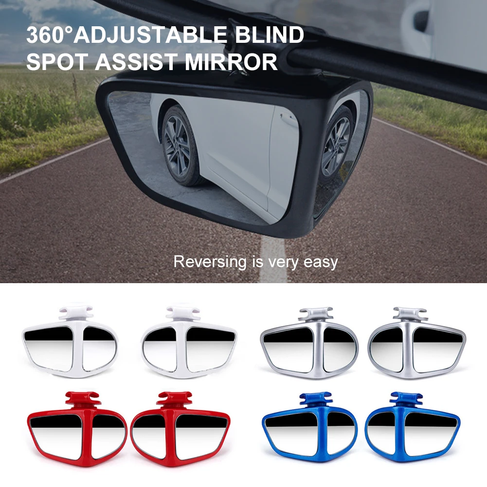 

360Degree HD Car Blind Spot Mirror Rotatable Adjustable Wide Angle Exterior Automobile Rear View Mirror Parking Mirror Wholesale