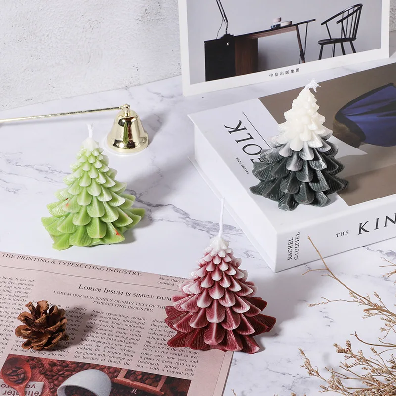 

Рождественская елка, ароматерапевтическая свеча, Рождественская креативная свеча, воск в форме бобов с ручками, подарки, реквизит для фото, ...