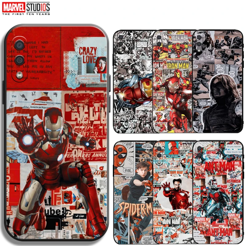 

Marvel Avengers Phone Case For Samsung Galaxy M01 M01s M01 Core Coque Funda Black Bumper