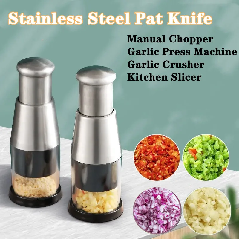 

304 Stainless Steel Garlic Household Hand-Pressed Garlic Masher Pressing Garlic Artifact Manual Onion Kitchen Accessories