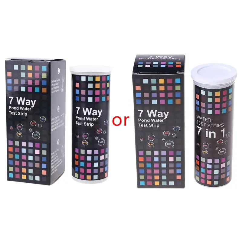 

50 Pieces/Set Practical 7 in 1 PH Water Quality Test for Pool Pond Tap Fish for