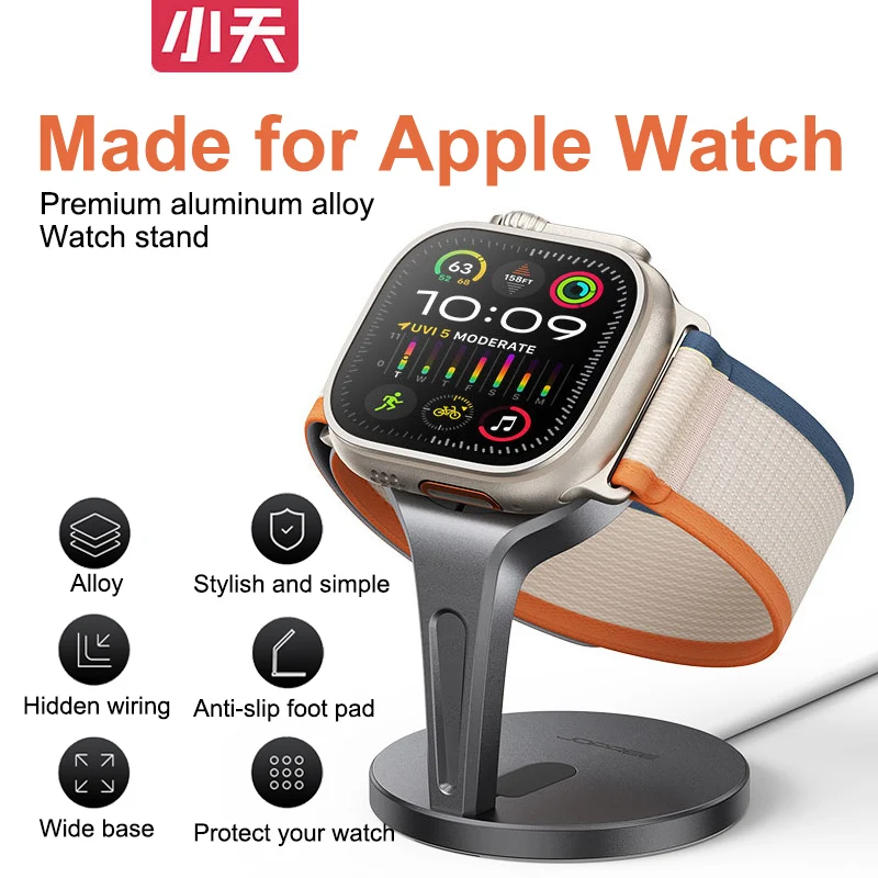 Фото Подставка для зарядки Apple Watch Подходит для зарядной базы watch9/8/7/6/5/se/ultra База зарядного устройства 4/3/2 Специальная подставка для часов №1