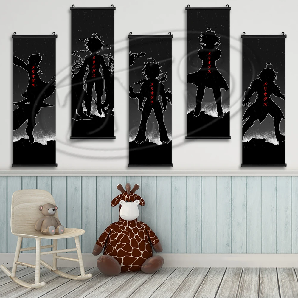 

Japan Anime Hanging Scrolls The Seven Deadly Sins Posters and Prints Wall Art Picture Canvas Painting Mural Home Kids Room Decor
