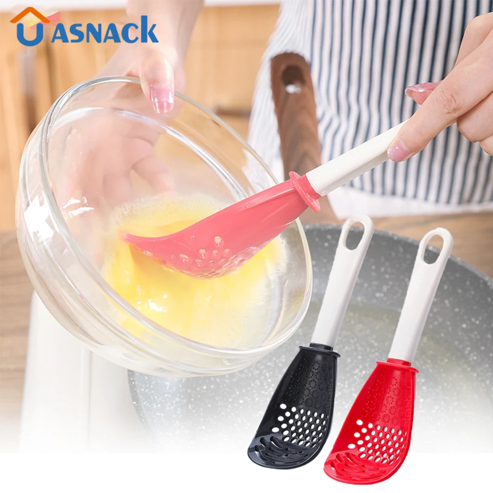 

Kitchen Cooking Spoon Multifunctional Grinding Heat-resistant Innovative Grinding Ginger Garlic Potato Silicone Egg White Separa