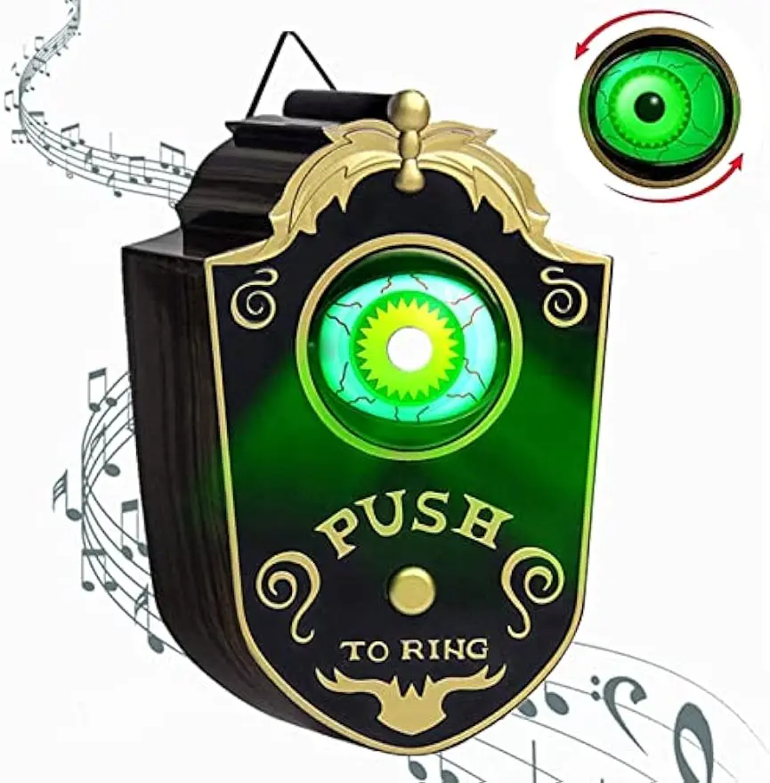 

Halloween Decorations, Animated One-Eyed Lamps Eyeball Doorbells With Scary Sounds,Holiday Party Haunted House Props Decorations