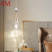 8m contemporary pendant lamp creative crystal chandelier led fixtures light decorative for bedroom dining room