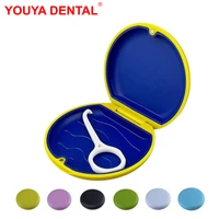 10pcs dental orthodontic retainer box holder denture box case fake teeth storage container brackets false tooth organizer 6color