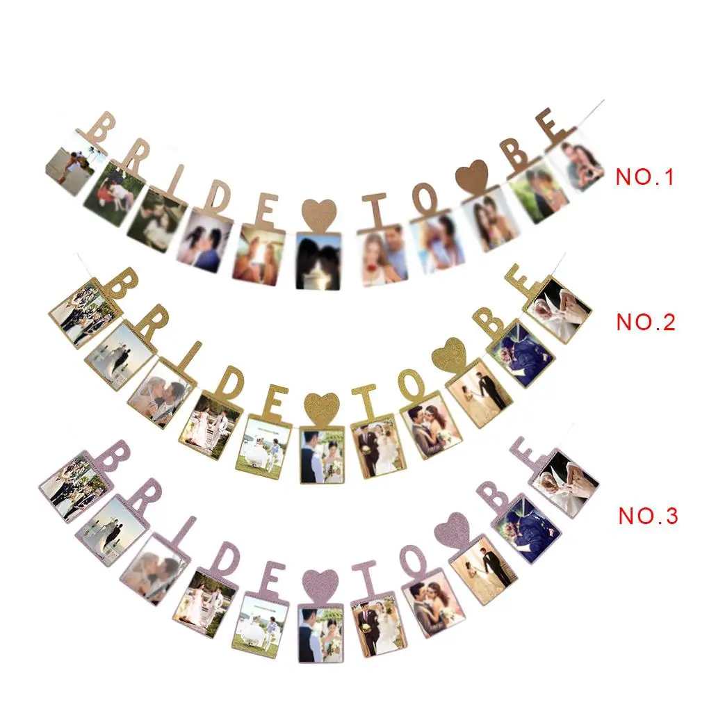

Bridal to Be Photo Frame Banner Bachelorette Party Hen Night Wedding Decorations Bridal Shower Bunting