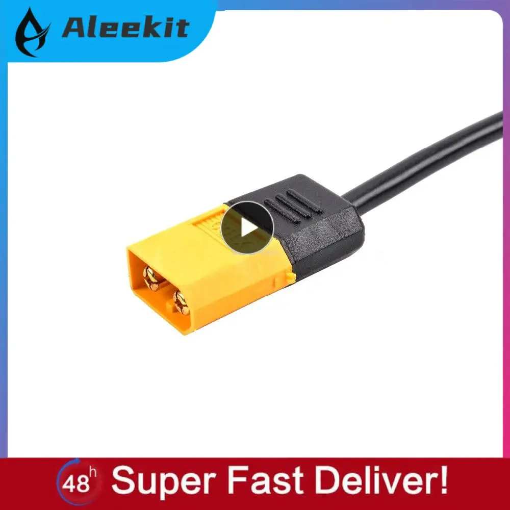 

Black 5.5x2.5mm Adapter Wide Compatibility Xt60 Male Bullet Connector Durable Portable Dc Dc5525 Power Cord Power Line Adapter