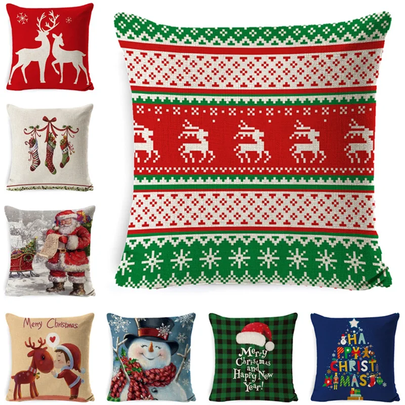 

Christmas Pillowcase Home Linen Waterproof Sofa Cushion Pillow Cover