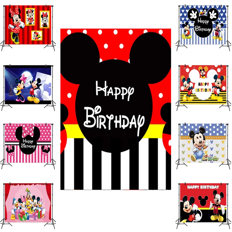 Микки МИНН фон детский день рождения вечеринка Декор Человек-паук фотографии