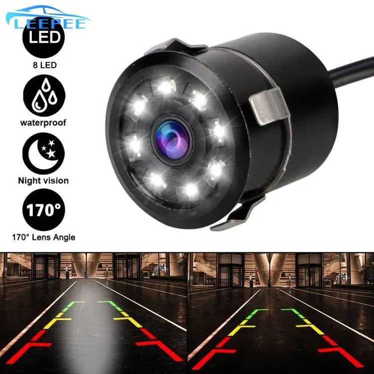 

Parking Monitoring 8 LED 170° Car Rear View Camera Night Vision CCD Waterproof Wide Angle Backup Camera Reversing For Car