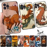 sly fox phone case for iphone 11 12 13 mini pro xs max 8 7 6 6s plus x 5s se 2020 xr case