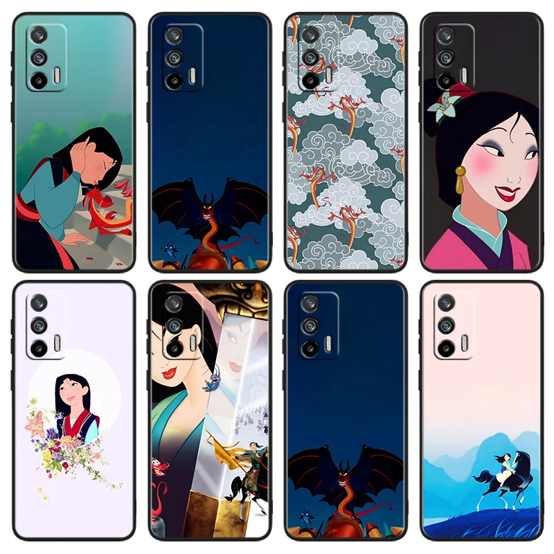 

Anime Cartoon Mulan Phone Case For OPPO Realme Q5i Q5 Q3S 10 9i 8i 7i 6 5 Narzo 50i 50A 50 30 Pro Plus Black Cover