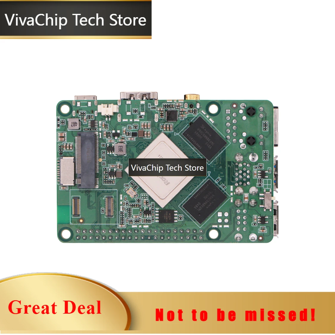 Фото VivaCTRadxa ROCK 4A RK3399, 6-ядерный процессор SBC, HDMI с поддержкой 4K, Gigabit Ethernet и PCIe 2.1, одноплатный компьютер №1