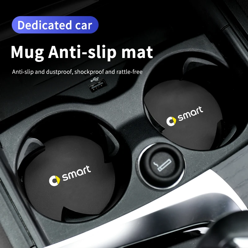 

Car Coaster Water Cup Bottle Holder Anti-slip Pad Mat For Smart Fortwo 451 450 453 EQ Forfour Coupe Cabrio Crossblade ROADSTER