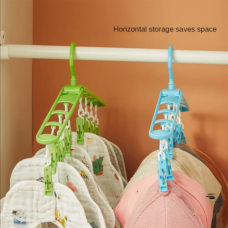 

Collapsible Storage Rack 8 Clothes Rack Multi - Clip Clothes Hanger Saliva Towel Hat Socks Clothing Storage Clothing Rack