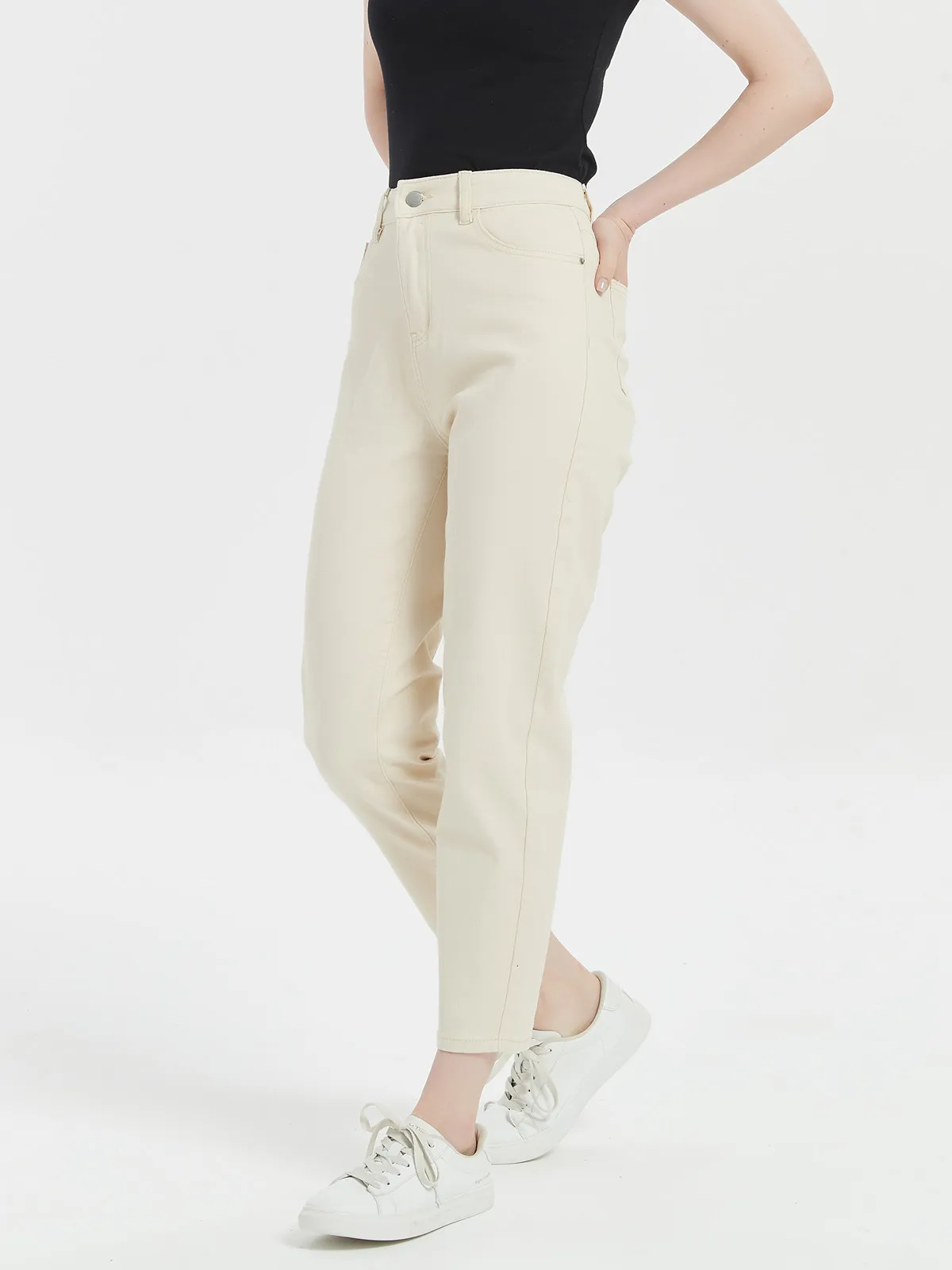 Джинсы-бойфренды женские с завышенной талией и мешковатыми шаровары - купить по