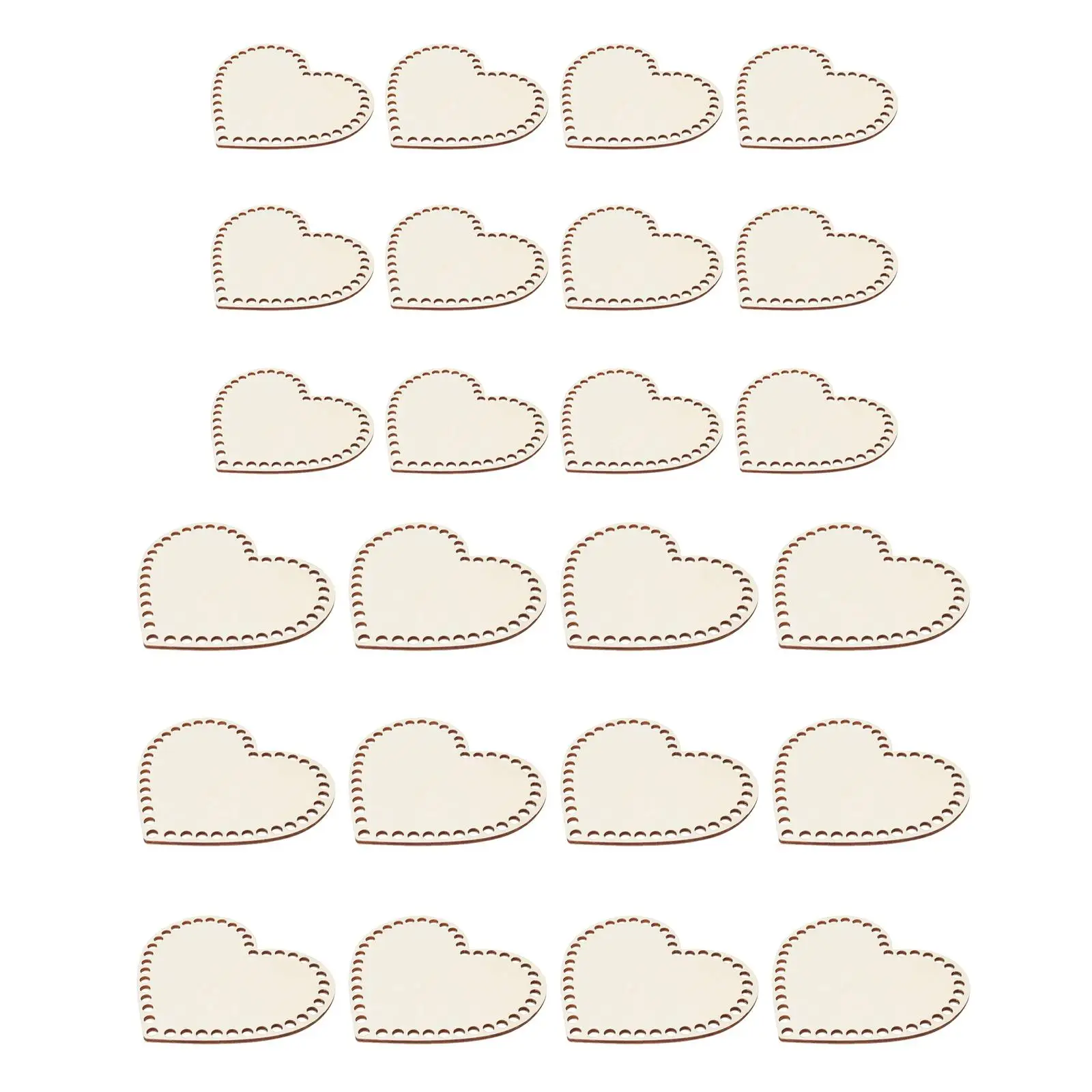 

12pcs Shapes Natural Bottom Heart Shape Blank Crochet Basket for DIY Basket Weaving Supplies Craft Making Home Decoration
