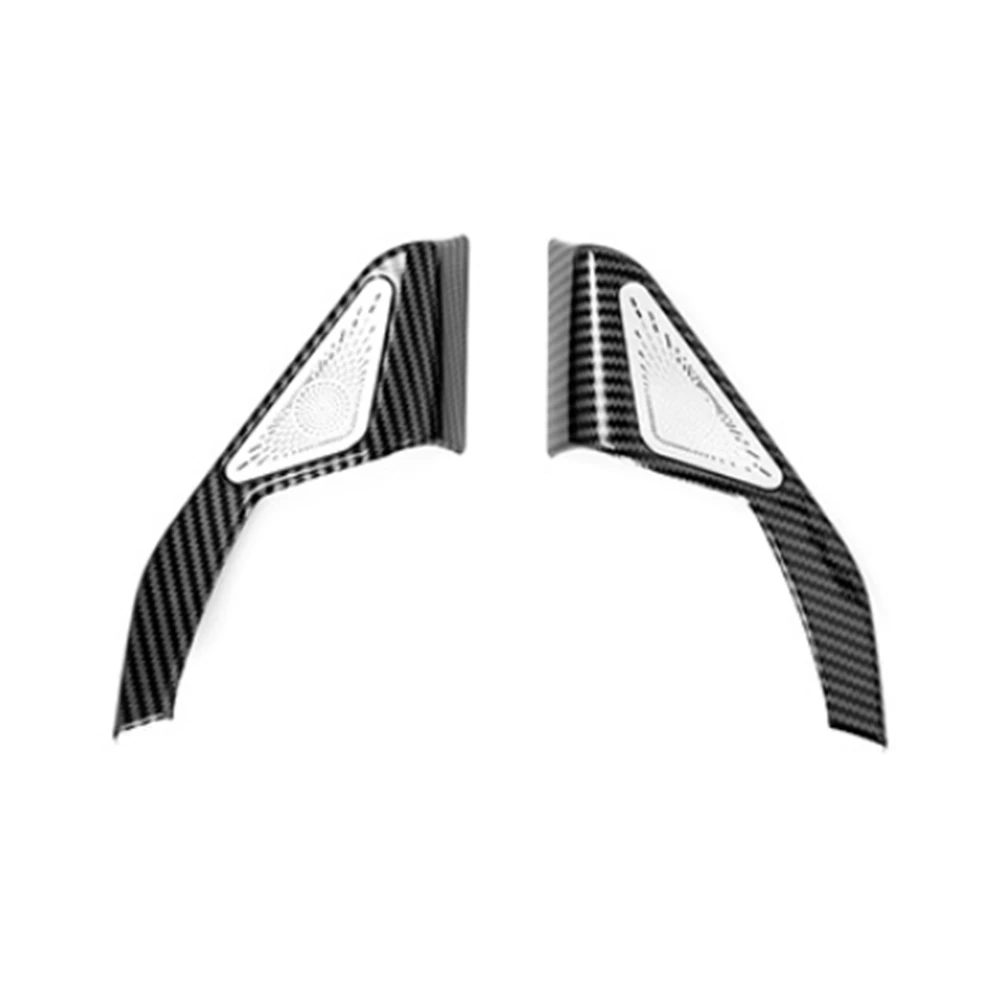 

For 11Th Gen Honda Civic 2022 Carbon Fiber Car Front Door Triangle A-Pillar Speaker Cover Trim Frame Sticker Accessories