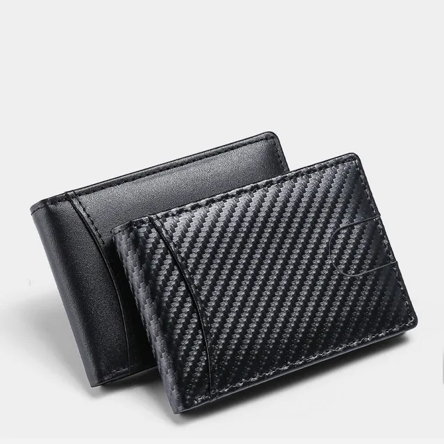 Minimalism Airtag Wallet RFID Blocking Men's Credit Card Holder Slim Genuine Leather Wallet for Men Money Clip 5