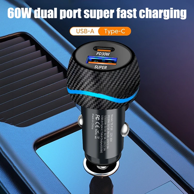 30 Вт Type-C USB автомобильное зарядное устройство для телефона USB-C PD быстрая зарядка