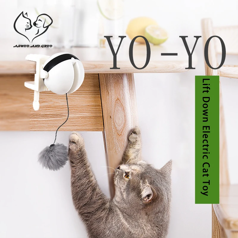 

Подъемный шар, электрическая игрушка для кошки, искусственная планшка, интеллектуальные Телескопические Автоматические игрушки, товары дл...