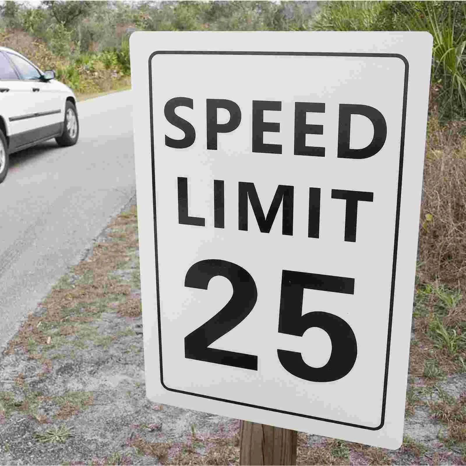 

Metal Sign Warning Speed Limited Warming The Road Aluminum Alloy Safety Caution