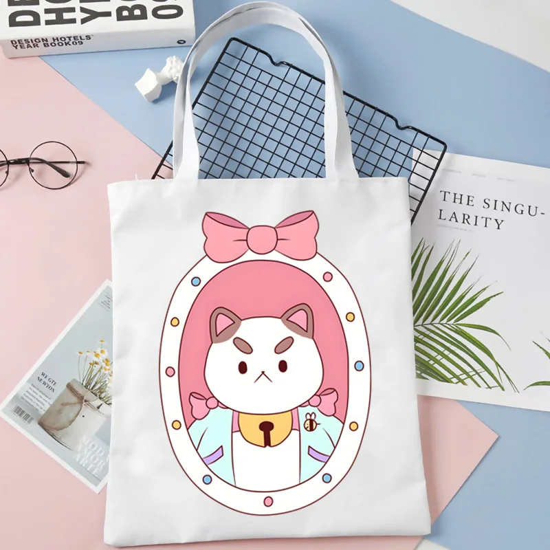 

Bee and Puppycat Classic Anime Kawaii Canvas Shoulder Tote Bag for Women Handbags Eco Shopping Bag Vintage Fashion Ulzzang Bags