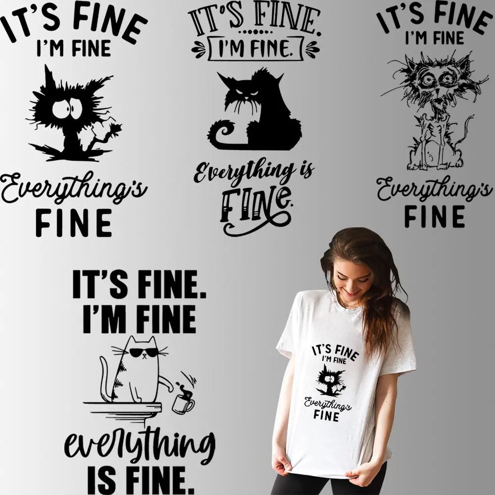 

Термонаклейка с надписью «I'm fine»