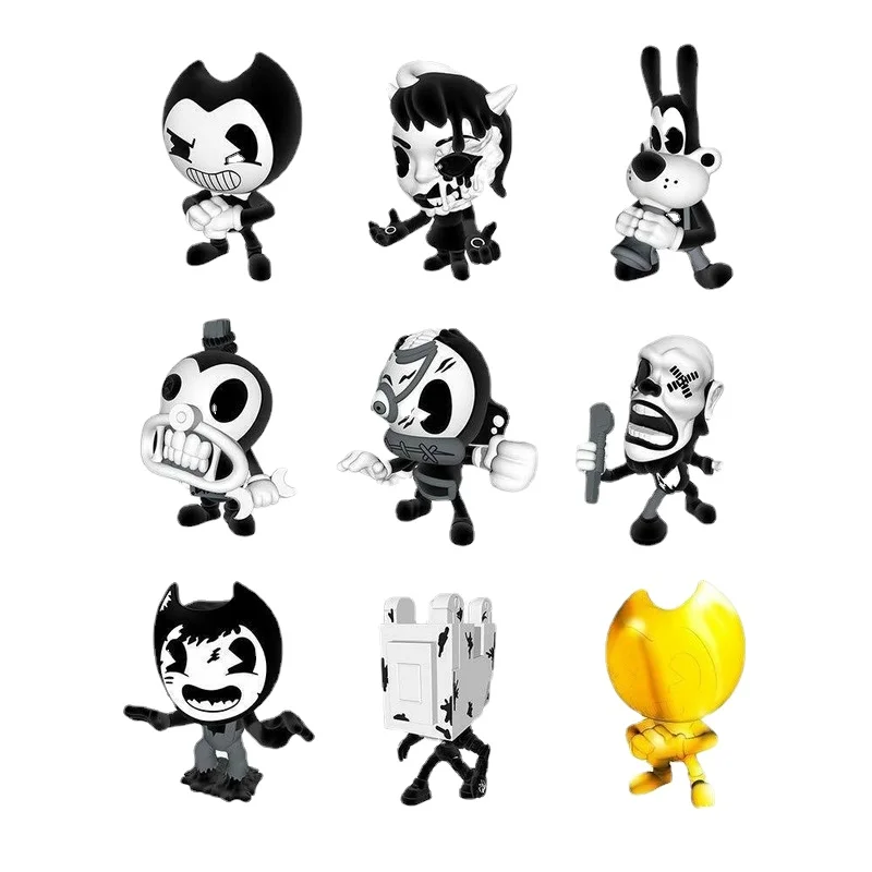 

Game Bendy Ink Machine Figure Blind Box Toys Thriller Game Character Mystery Box Vinyl Dolls Model Kids Toy Collectible Gifts