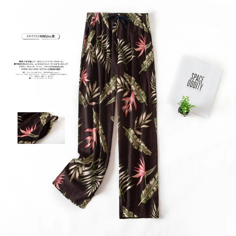 Fdfklak Printing Women's Home Pant Cotton Spring Autumn Large Size Pajama Pants Outside Wear Pantalones Sleepwear Female