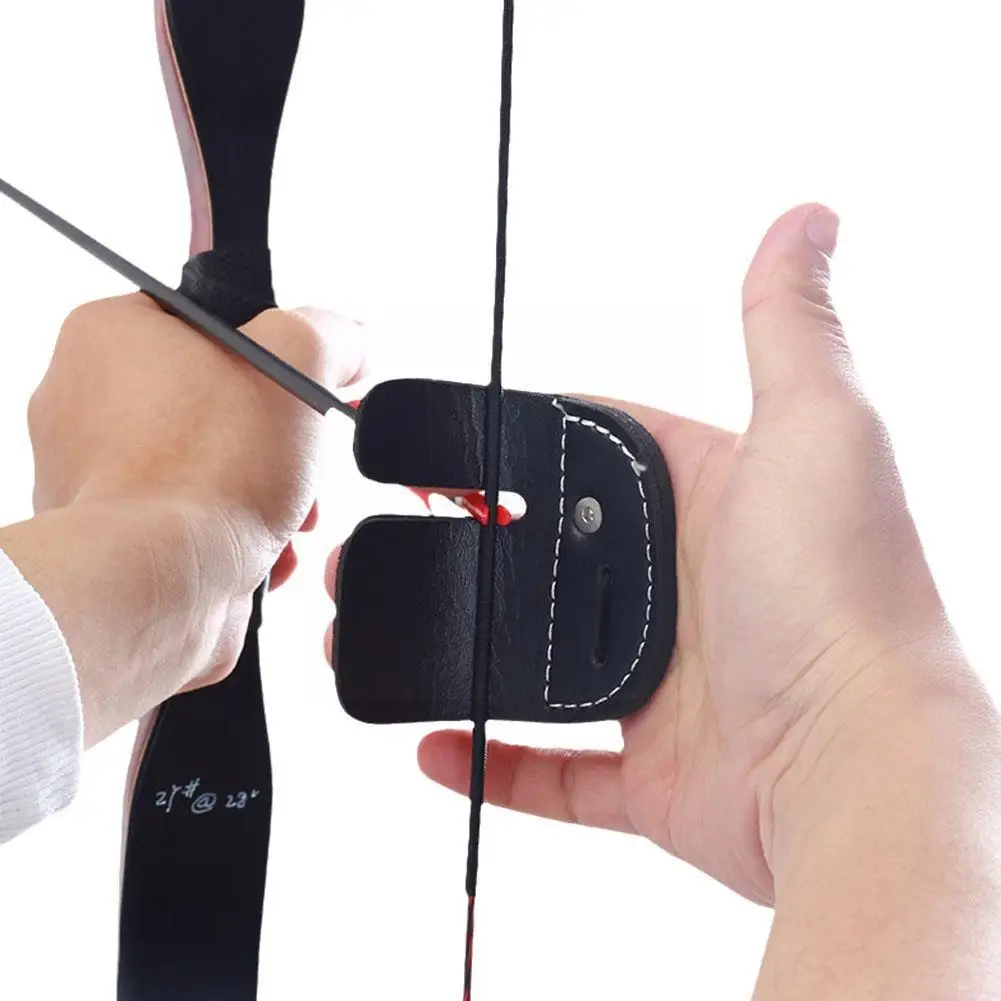 

1PCS PArchery Finger Tabs Finger Recurve Bow Accessories Comfortable Workmanship Fine Finger Archery Protect Guard Tab Fing E5W9