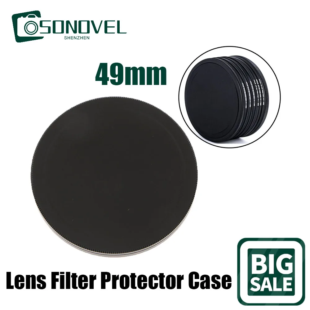 

49mm Metal Lens Filter Case Storage Box Cap Protector for MC-UV CPL ND2 6 8 Canon Nikon Sony Pentax Fujifilm Olympus Cmera DSLR