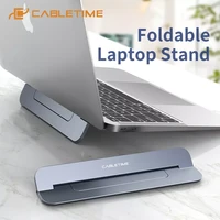 cabletime laptop stand foldable washable slim riser heat dissipation space grey holder for 111317 inch laptop notebook c417