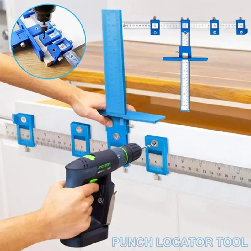 Инструмент для крепления фурнитуры шкафа - направляющая сверления дюбелей по