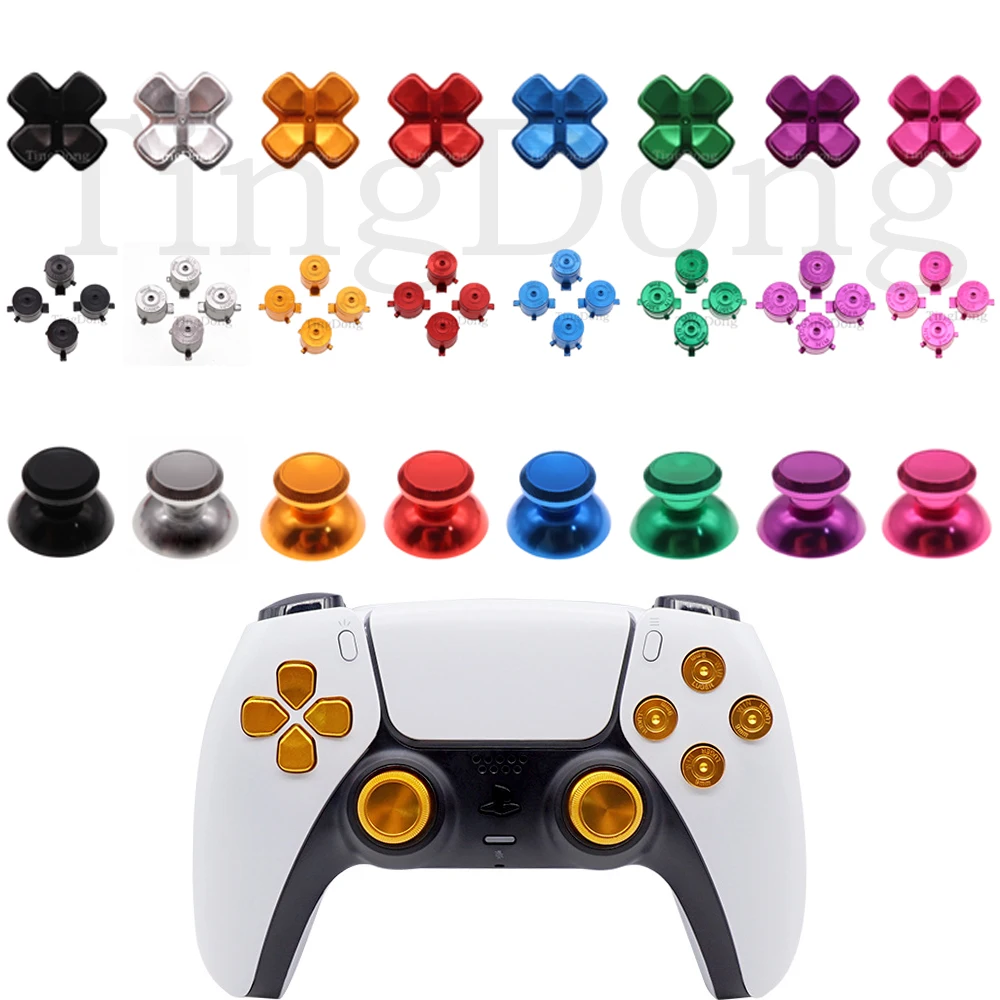 

Металлические аналоговые колпачки TingDong для кнопок Dpad ABXY для геймпада Playstation 5 PS5