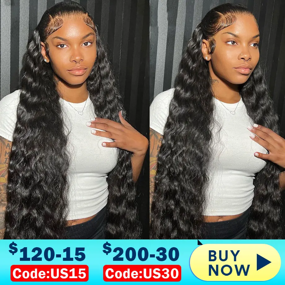 Hd Lace Wig 13x6 Human Hair Wigs For Women Brazilian Hair 13x4 Deep Wave 360 Lace Frontal Wig 30 Inch Water Wave Lace Front Wig