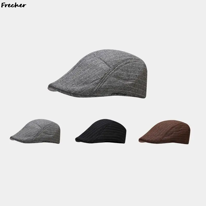 British Style Detective Caps Fashion England Beret Hats Men Office Newsboy Cap Retro Fashion Wool Driving Hats Winter Spring images - 6