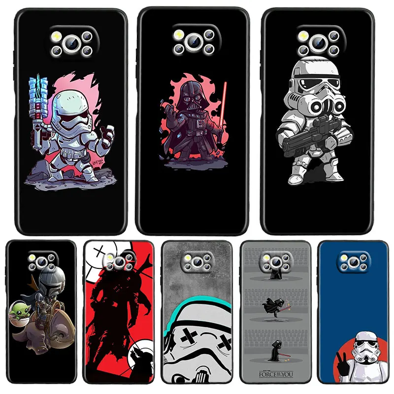 

Star Wars Phone Case For Xiaomi Civi Mi Poco X3 NFC F3 GT M4 M3 M2 X2 F2 Pro C3 F1 Black luxury Silicone Cover Funda Soft Back