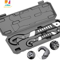 wozobuy universal wrench hand tool set pipe wrench multitool car repair tool wrenchs ratchet bicycle mechanic torque key wrench