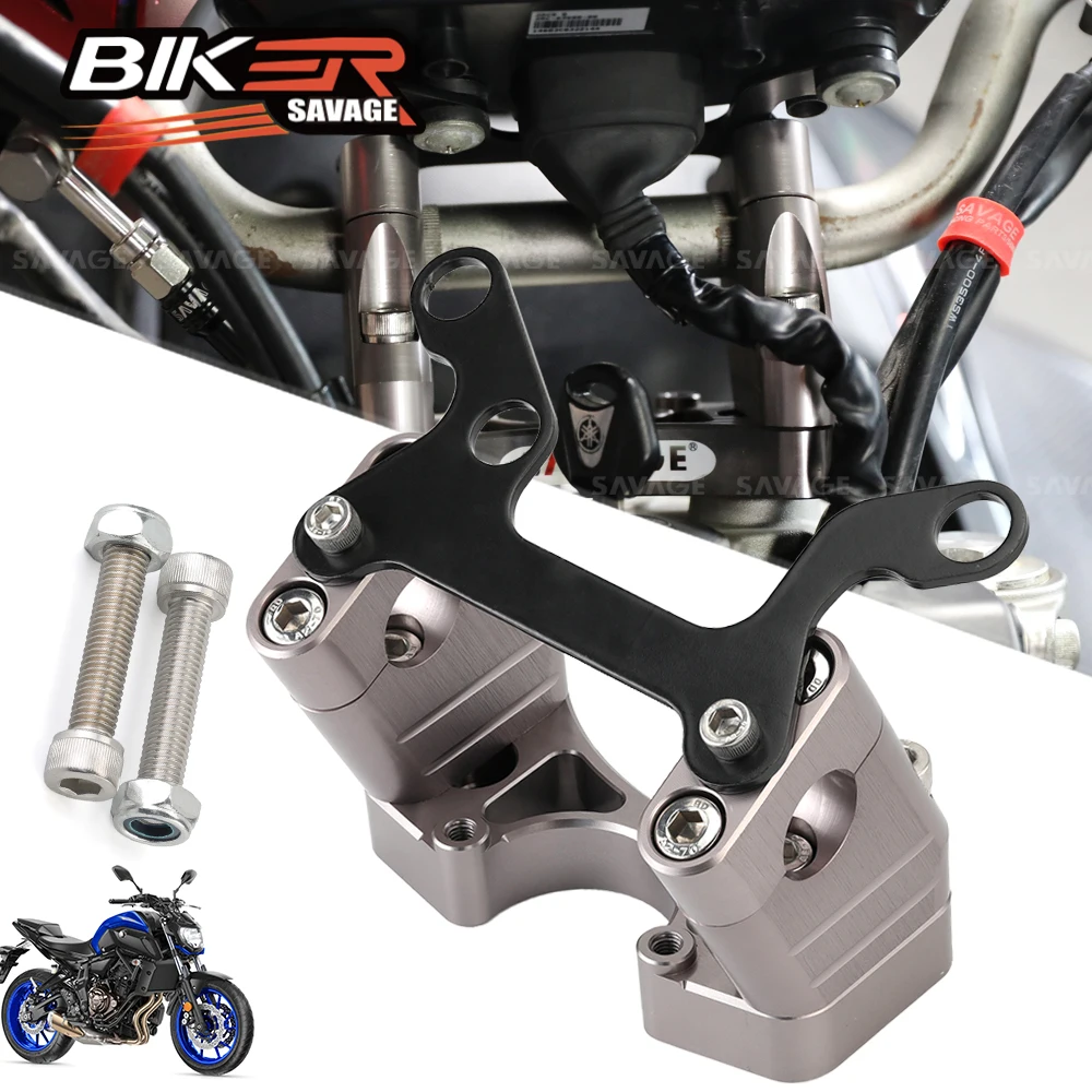 

18mm Handlebar Riser Adapter Base For YAMAHA MT07 FZ07 MT-07 FZ-07 Motorcycle Accessories Handle Bar Mount Clamp Extend MT FZ 07