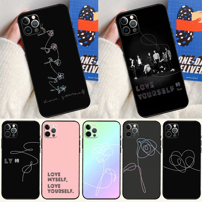 

Чехол для телефона Love Yourself для iPhone 13 Pro Max 11 12 Mini 6S 7 8 Plus SE 2020 X XS MAX XR