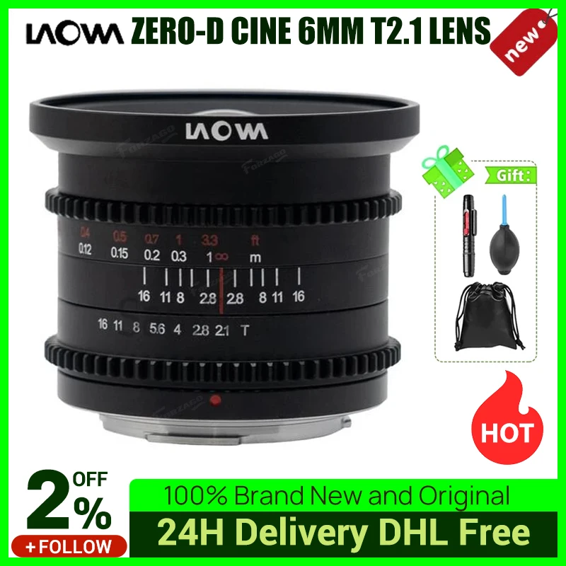 

Объектив Venus Optics Laowa 6 мм T2.1 Zero-D Cine (MFT, Feet/Meters)