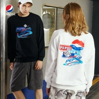 pepsi fashion trend new casual wild long sleeved couple youth loose round neck sweater t shirt
