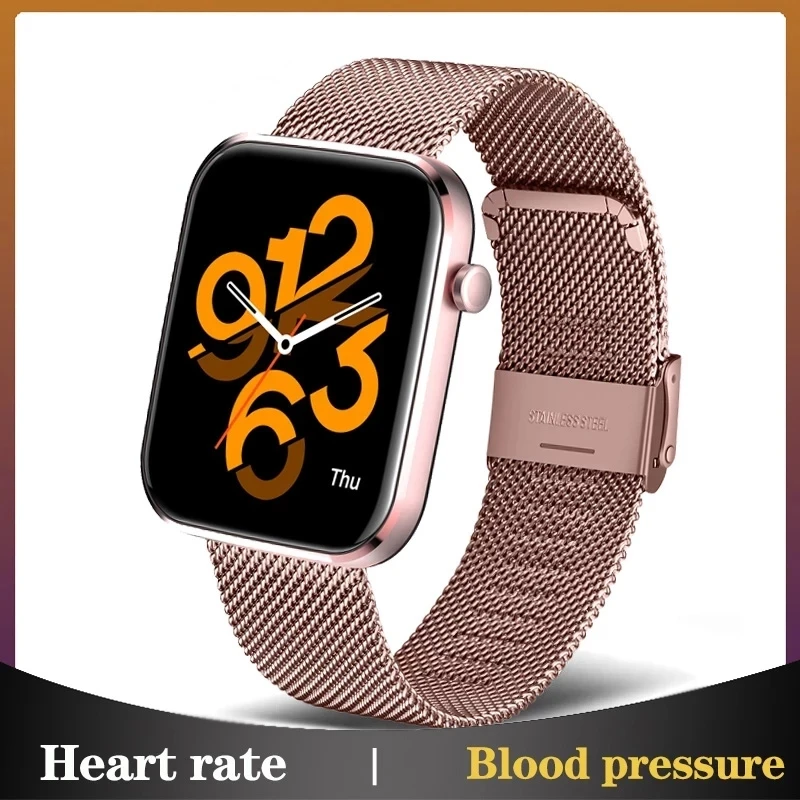 

New Smart Watch Women 1.69 Inch Full Touch Fitness Real-time Activity Tracker Blood Pressure Sports Ladies Men