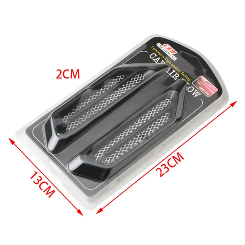 

Brand New Side Wing Cover Vent Air Flow Spoiler Decoration Decorative Intake Grille Trim Replacement Sticker 2pcs